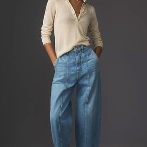 Self Contrast Sol High-Rise Barrel Jeans 27
